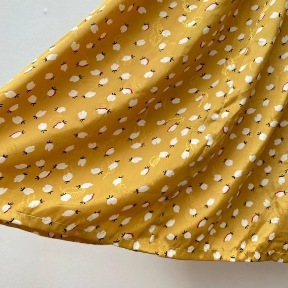 Vintage - Yellow Golden Leaf Pattern Skirt - Picture 4 of 7